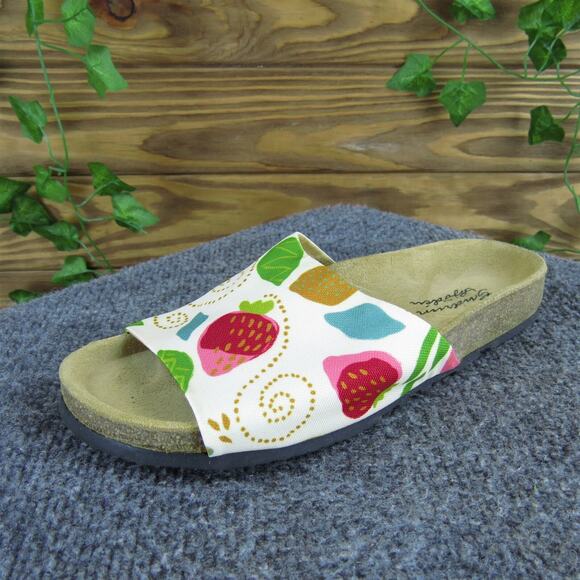 Gudrun Sjoden Womens‎ Strawberry Digital Print Fabric Sandals Size 37 - Picture 1 of 6